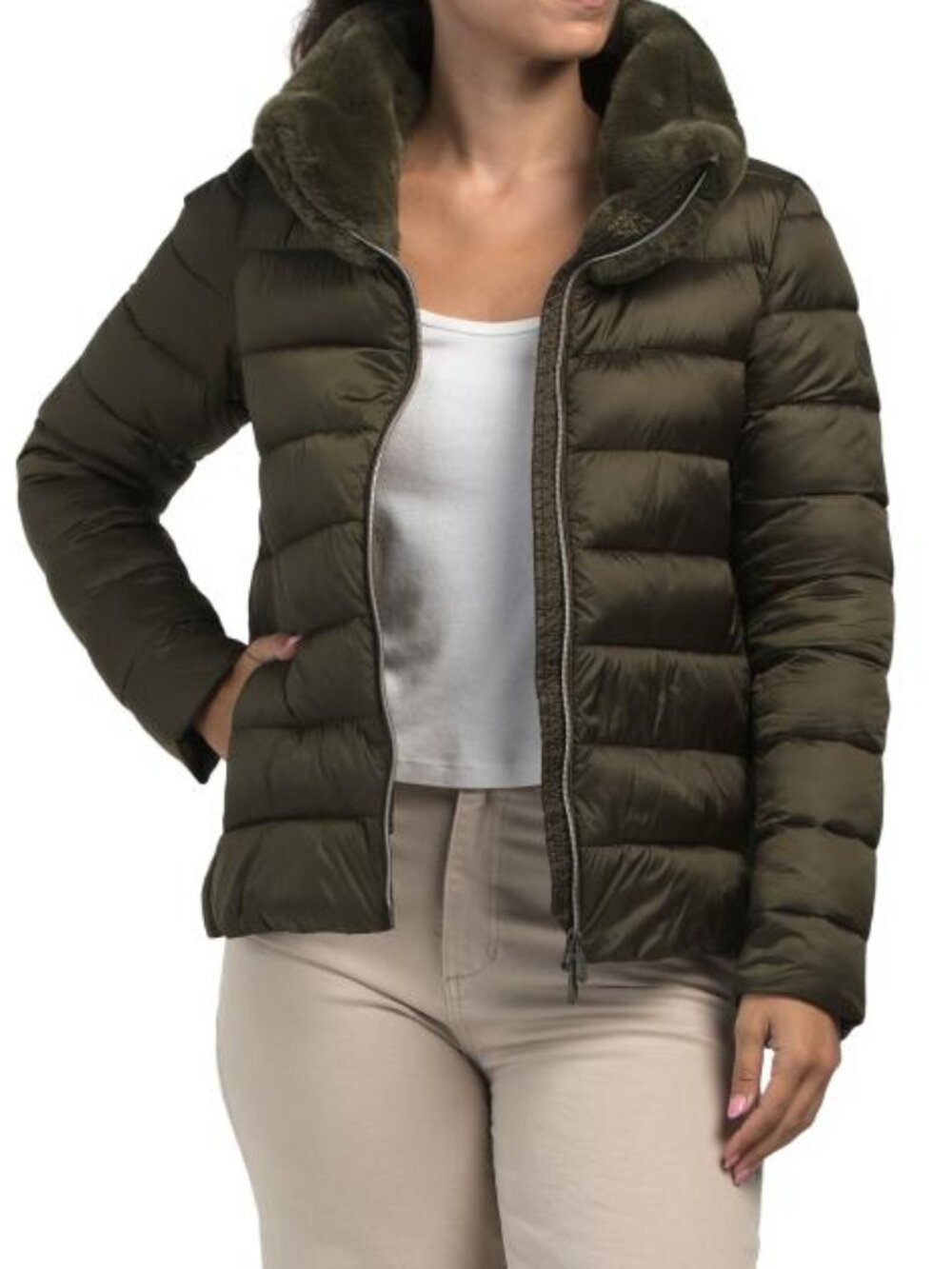 SAVE THE DUCK Mei Satin Puffer Coat